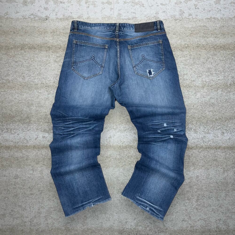 Vintage Y2K Rocawear Skater Jeans 40x34 Baggy Wide Leg Dark Wash Denim Rap